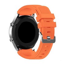 실리콘 갤럭시 시계 46mm 기어 s3 22mm 시계 스트랩, 엠마 오렌지