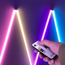 네온바 LED 라인 조명 무드등 네온사인, 웜화이트+리모컨 수신기