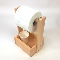휴지걸이 접착형 수납형 천연원목, 휴지걸이-접착형