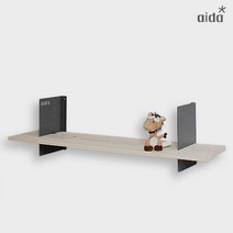 인테리어선반 파티오2 Steel-Wood Shelf 편백원목 벽선반, COLOR:새먼