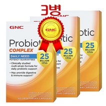 GNC 프로바이오틱 250억 유산균 60정 3개, 60정 x 3개