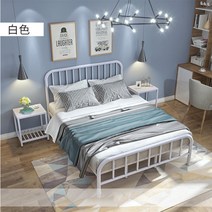 철제 조립식 침대프레임 가성비프레임 북유럽 더블 철1.5m DIY, 1200mm 2000mm, B.화이트 프레임