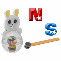 뉴 자석의성질 무게중심 토끼 오뚝이(일반/LED)-5인용, 일반형5인용
