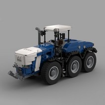 소형트렉터 Moc83784 Finter 3 축 6 휠 트랙터 장난감 모델 스플라이싱 빌딩 블록 벽돌 어린이용 선물 774pcs, 8.딥 블루  building block