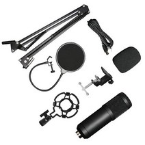 마이크 USB Computer Condenser Microphone Kit With Adjustable Scissor Arm Stand For PC Youtube Video Gam, [01] orange