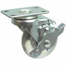 대신캐스터 무소음 캐스터-브레이크 2040EPU 4Inch 브레이크 32mm (1EA)운반공구 케스터 캐스타 바퀴 운반기 운반 하역 리프트 파렛트트럭, 본상품