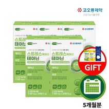 지친 하루 불안한 신경 마음 불안 초조 심신 신체 안정 스트레스 케어 에 좋은 테아닌 아연 함유 긴장 완화제, 5BOX(5개월분), 5개