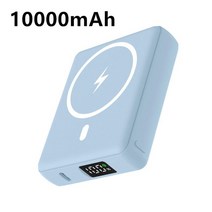 액세서리 20000mAh 대용량 휴대용 무선 보조베터리 비상 Magsafe 예비 배터리 팩 삼성 호환, [06] 10000mah blue