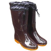 남성장화 겨울 안전 방한털 미끄럼 방지 작업 카프형