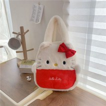 산리오 헬로 키티 봉제 백팩 귀여운 멜로디 벤토 가방 쿠로미 자이언트 여성 여아 생일 파티 집들이 선물, 26cm, Hello Kitty Bag