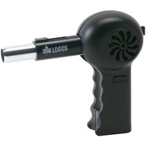 일본직발송 9. 로고스(LOGOS) 송풍기 BBQ 건블로 바베큐 불 피우기에 착화 용구 접이식 AA전지 사용 B000F, One Color