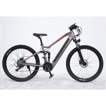 전기 자전거 1000W 48V 산악 성인 27.5 인치 Ebike 리튬 배터리 풀 서스펜션, [01] 13.6AH, [03] 48cm (165cm-170cm), [01] grey, 01 13.6AH