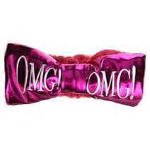 Double Dare OMG! Reversible Mega Hair Band Hot Pink Plush Hot Pink Platinum 1개