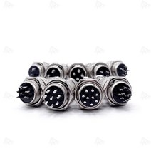 원형 항공단자 연결링 16mm 전선커넥터 단자튜브 마운트, 10PIN