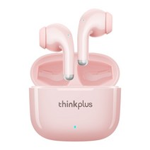 레노버 LP40 프로 블루투스 5.0 무선 이어폰 방수 스포츠 마이크 포함 음악 TWS 헤드셋, Pink