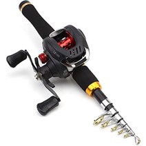 1.65m 캐스트로드 베이트 낚싯대 릴 세트 낚싯대(낚시 릴 포함) 휴대용 여행 낚시 도구 베이트스틱 10 30g 베이트웨이트 마스보트 로드 (크기 : 다이와 시마노 레이카, 오른손 스크롤