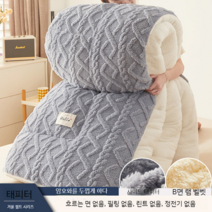 남극 양털 이불 겨울 두꺼운 따뜻한 기숙사 싱글 학생 공간 도톰한 프리미엄 알파카이불, 태피터 그레이  1