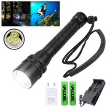 수중랜턴 3라이트 퍼플 다이빙 LED 스쿠버 수중 200M 자외선 랜턴 알루미늄 토치 395nm UV 손전등 조명, 03 Package C