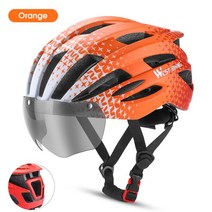 쇼에이 헬멧 풀페이스 시스템 오픈페이스 클래식 agv WEST BIKING-LED 라이트 사이클링 헬멧 남성용 오토, 02 Orange