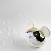 러블리 버블 마우스 비눗방울 대형 버블건 비눗방울총 무드등 자동 버블메이커, 화이트골드
