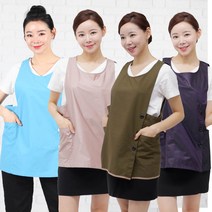 레뷰가운 VAE255 원피스앞치마 치과 요양보호사 카운터 화장품 앞치마, VAE255 퍼플S, 1개