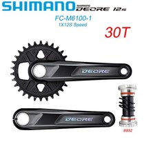Deore 1X12S 속도 크랭크 세트 FCM61001 30 32T 체인휠 170 길이 MTB 자전거 정품, 03 30T With BB52_01 170mm