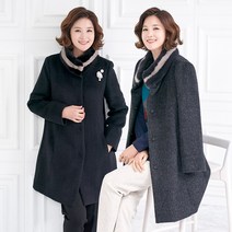 엄마옷 모슬린 품격있는 밍크퍼알파카 코트 JC910406마담 미시옷 50대 중년여성의류 60대 엄마옷 빅사이즈 할머니옷 여성옷