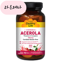 홈쇼핑 컨트리라이프 츄어블 아세로라 비타민C 500mg 웨이퍼 90개입, 1개, 90개