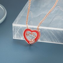 은목걸이선물 실버 520 발렌타인데이 여성 뛰는 심장 박동 쇄골 팬던트목걸이 A6 4990613274