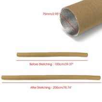 이동식 무시동히터 캠핑 난방 42/60/75/90mm 에어 주차 히터 덕트 파이프 호스 라인 디젤 베바스토/도메틱/, 09 9