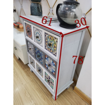 옛날가구 미용실 약장 제작 가구 고가구 소품 진열장 골동품 만화방 책장 인테리어 약국장, 준비를 갖추고 있다., 그레이 61x30x78cm