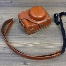 가죽카메라가방 소니 zv 1f zv1f zv1f 보호 쉘 커버 어깨 끈 pu 가죽 카메라 케이스 가방 251, [02] Brown