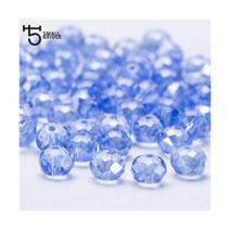 4 6 8mm 체코 어 느슨한 Rondelle 크리스탈 비즈 보석 만들기 Diy 바느질 AB 색상 스페이서면 처리 된 유리 구슬 도매, 8mm 68pcs, Z307AB light blue