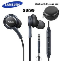 볼륨 드라이 빗 AKG 이어폰 EO IG955 갤럭시 호환 S10 S9 S8 S7 S6 용 3.5mm 유선 마이크 컨트롤 헤드셋 huawei xiaomi, 05 S8 S9 black with box