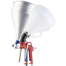 스타코건 외벽 스톤 페인트 스프레이 건, 팔꿈치가 있는 6L 흰색 플라스틱 냄비