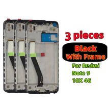 오리지널 샤오미 레드미 노트 9 LCD 10X 4G 디스플레이 터치 스크린 디지타이저 어셈블리 교체 부품 프레임 도매 가격, 05 3 Note 9 With Frame