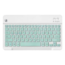 UB BK1 휴대용 무선 블루투스 키보드 슬림형, 민트, 라지