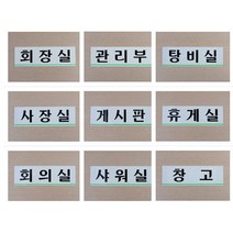 [풀리줄리] 사내 부서 표지판 사업장 안내 문패 임원실 창고 사장실 게시판 탕비실 회의실 상담, 13 / 옵션_탕비실