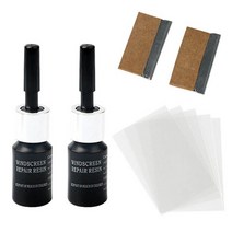 자동차송진제거 세차송진 자동차 송진포 2pcs 자동차 창 유리 깨진 스크래치 복구 도구 DIY 앞 수리 액체, 03 C