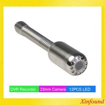 배관내시경 파이프 카메라 7mm 소프트 케이블 23mm 헤드 Sonde 하 수구 검사 내시경 7'LCD, 02 20m