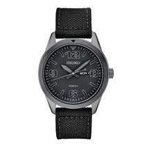 SEIKO 남성용 에센셜 BIF 블랙 다이얼 블랙. 캐주얼