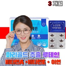 루테인 20mg 침침한눈 건강 루태인 루테린 결명자추출 블루베리추출분말 누테린 비타민a 비타민e 아연 건강 기능 식품 남성 여성 부모님, 1통(3개월)