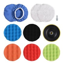 자동차 광택기 차량광택기5인치 차량용 전동 폴리셔 키트 700W 자동차 버퍼 600-3700RPM 가변 폴리싱, 02 Polishing pad