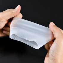 주방 커피 음료 잔 미끄럼 방지 실리콘 컵 홀더 받침, 투명