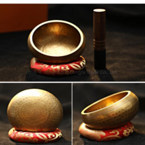 CHINA 해외힐링 수제 노래 그릇 요가 명상 불교 부처 티벳 소리, 구경 12cm 보내기 와셔    나무 스틱