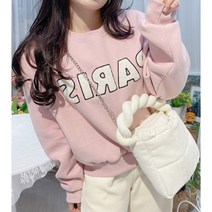 [오늘출발] 뽀글이 딸기우유색 베이비핑크 기모 맨투맨