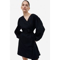 H&M 린넨-blend Wrap Dress 원피스