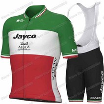 Jayco 알루미늄 팀 사이클링 저지 세트 남성 이탈리아 챔피언 의류 Filippo Zana 키트 도로 자전거 셔츠 정장 빕 반바지, [09] 4XL, [01] 1