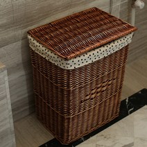 다앤더 덩굴로 엮은 옷바구니 수납장 속 더러워진 옷 광주리 세탁통 샤브샤브 집 옷가지-14735, 03.한 세트, 옵션01