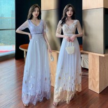 2XL 빅사이즈 셀프 웨딩 2부 스몰 여신 오프숄더 돌맘 원피스 돌잔치 만삭 들러리 드레스